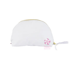 White Seersucker Taco Bag
