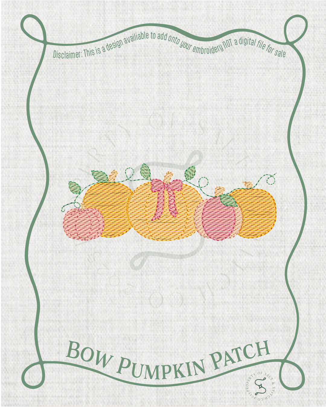 Bow Pumpkin Patch