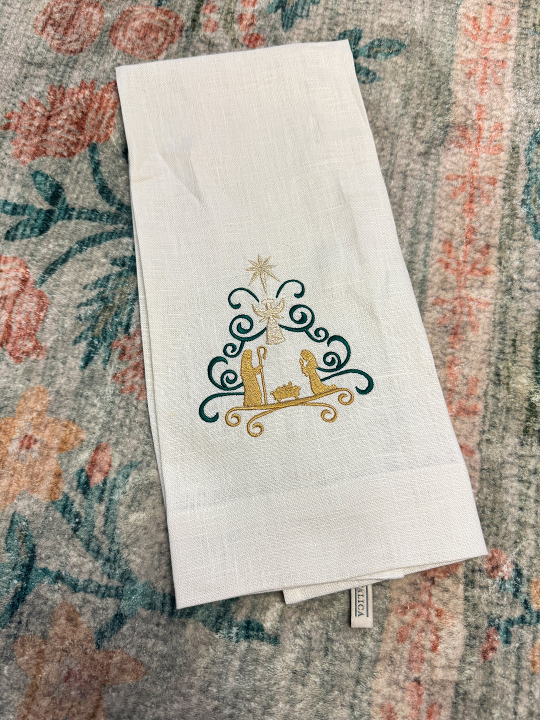 Nativity Tree Tea Towel