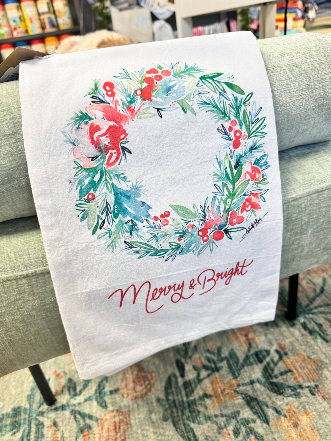 Merry & Bright Flour Sack Towel