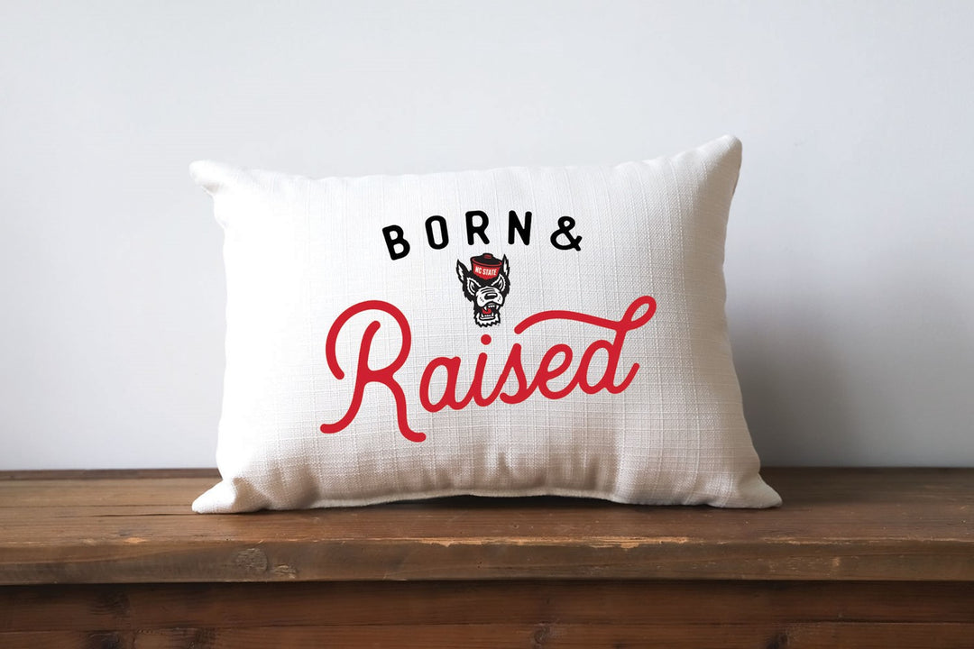 Born & Raised Wolfpack Pillow