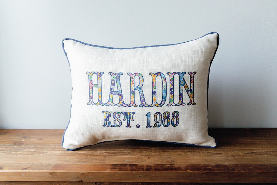 Buttercup Floral Personalized Pillow