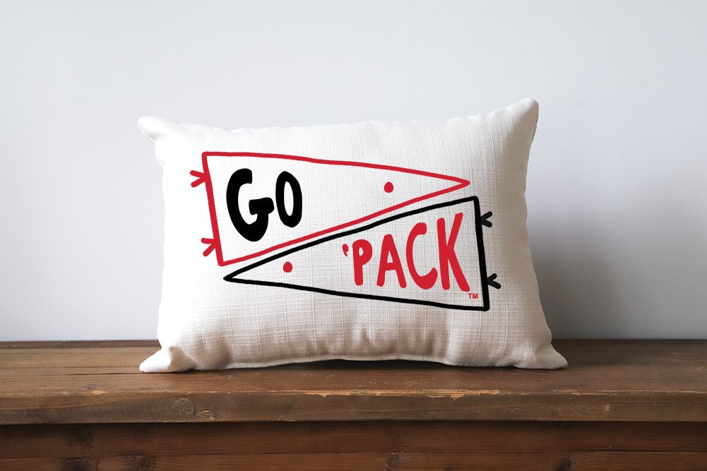 NC State Double Pennant Pillow