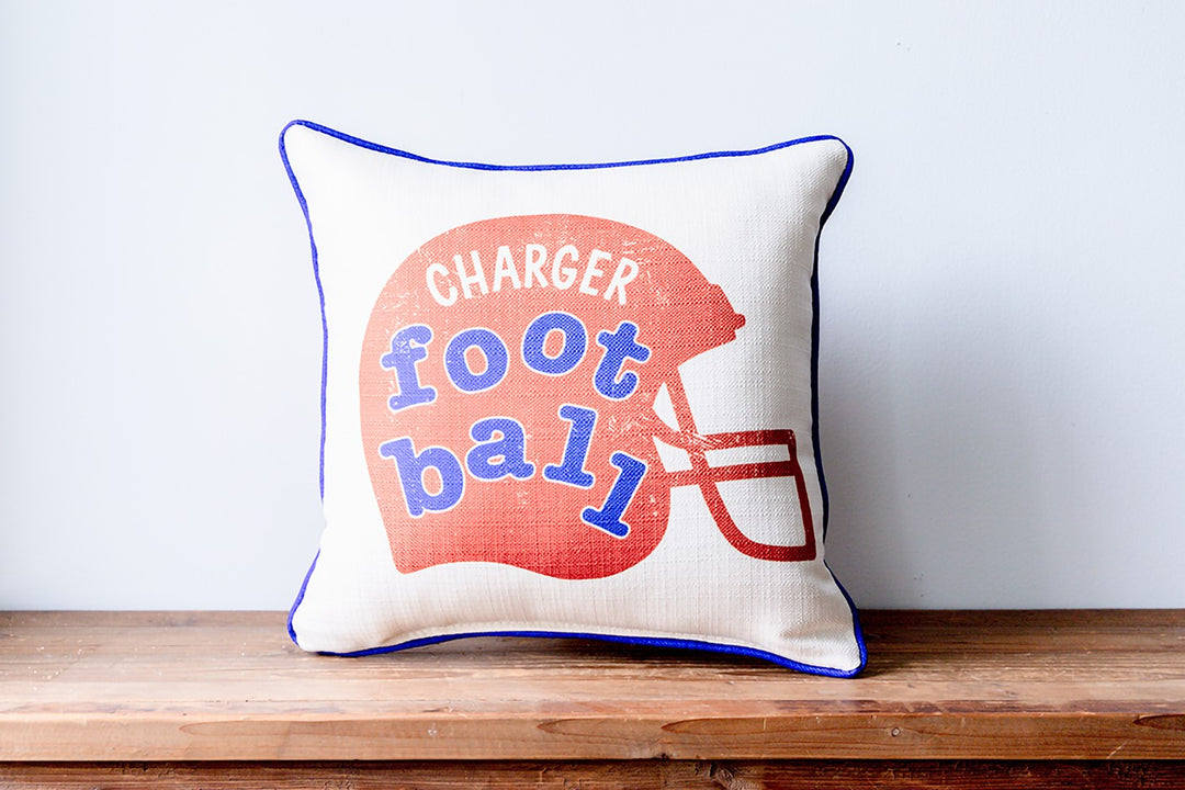 Mascot Football Helmet Personalized Pillow