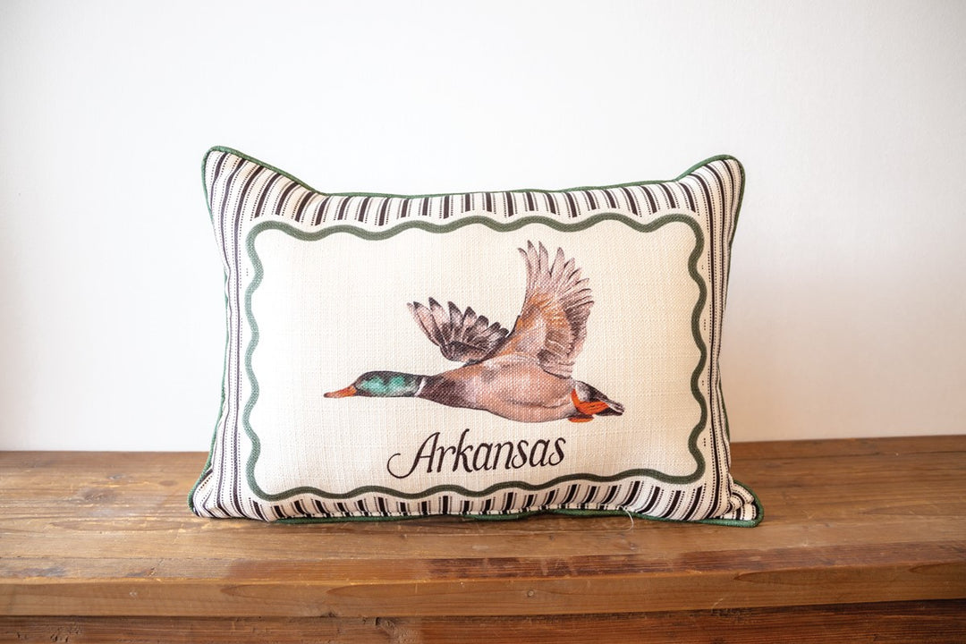 Ticking Mallard Personalized Pillow