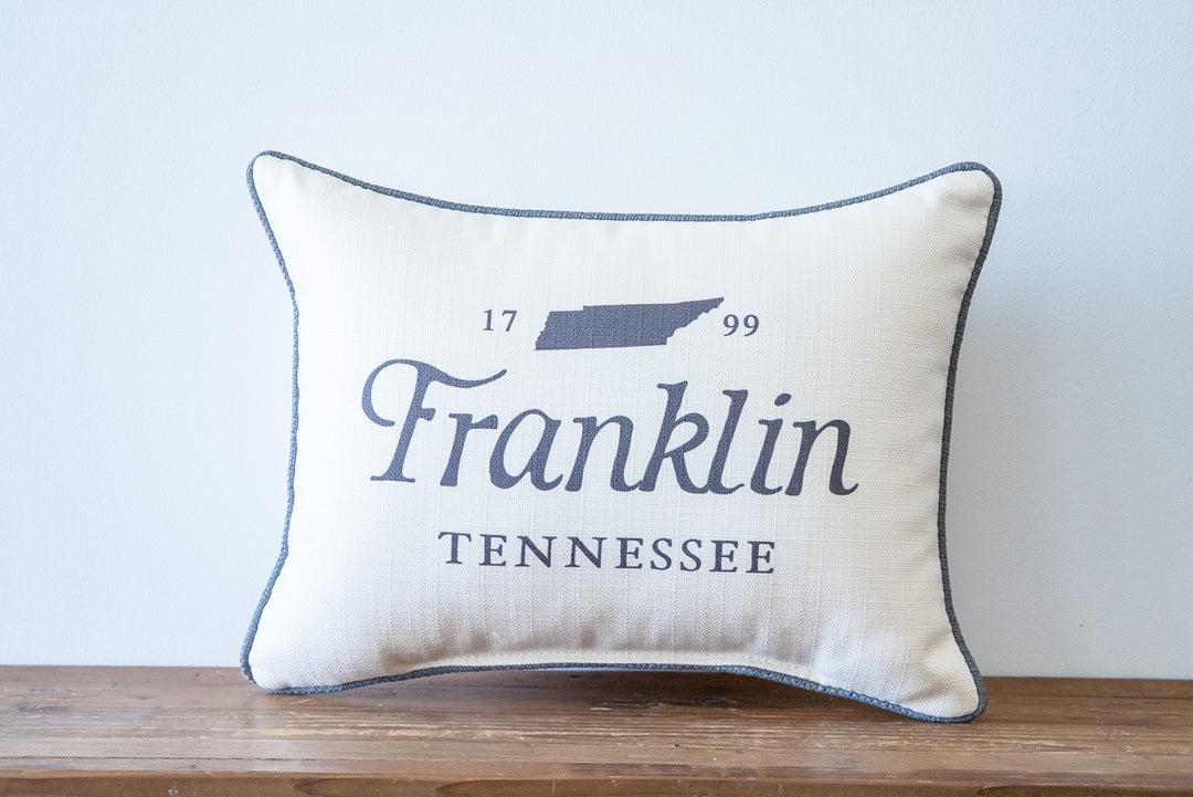 Traditional Hometown State Personalized Pillow