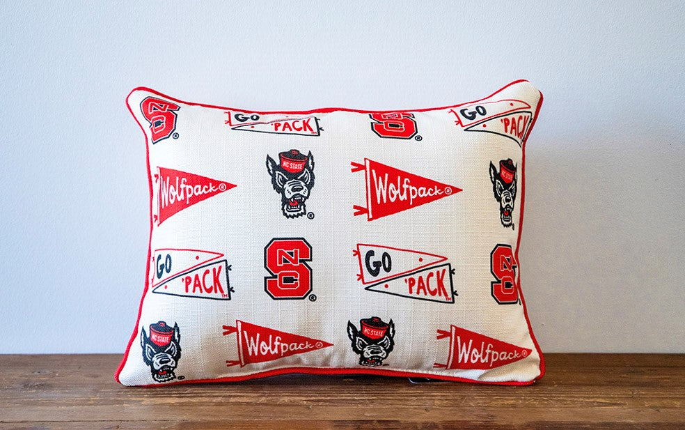 NC State Pennant Patten Pillow