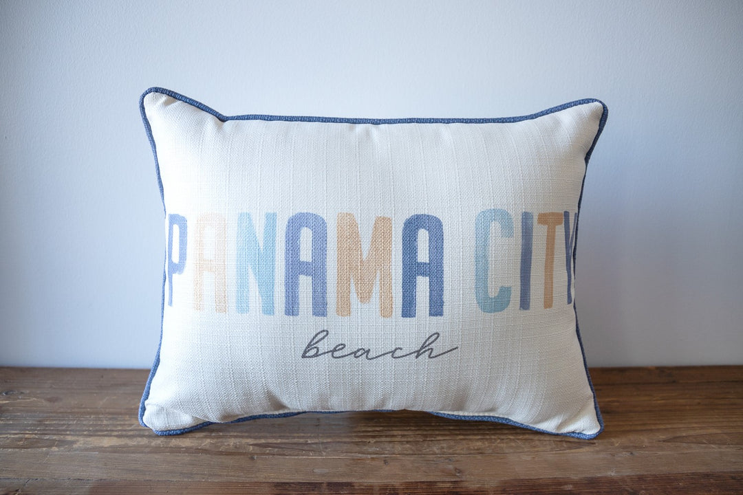 Beach Poster Tones Personalized Pillow