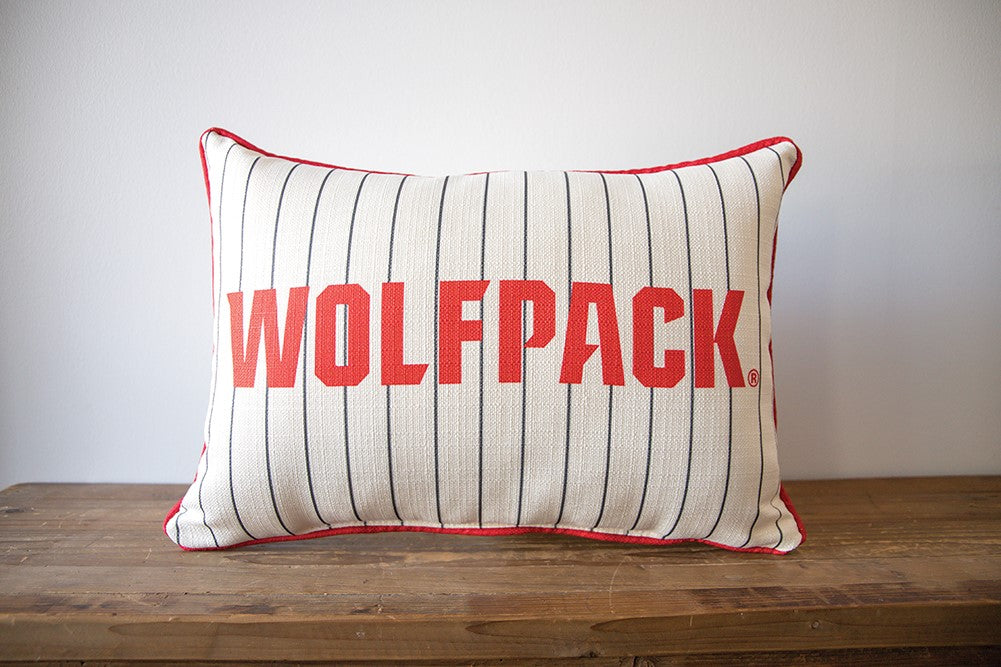 Wolfpack Baseball Pinstripe Pillow