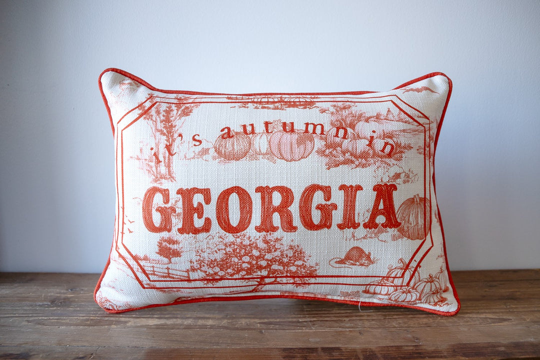 Pumkin Patch Toile Personalized Pillow