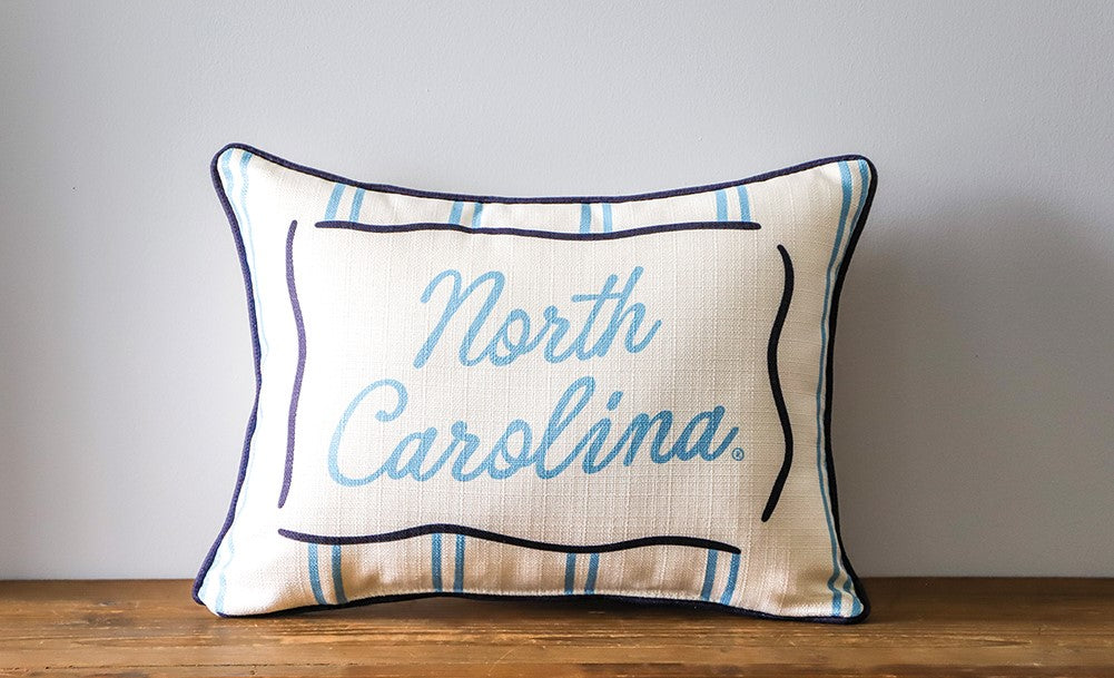 UNC Collegiate Stripe Pillow