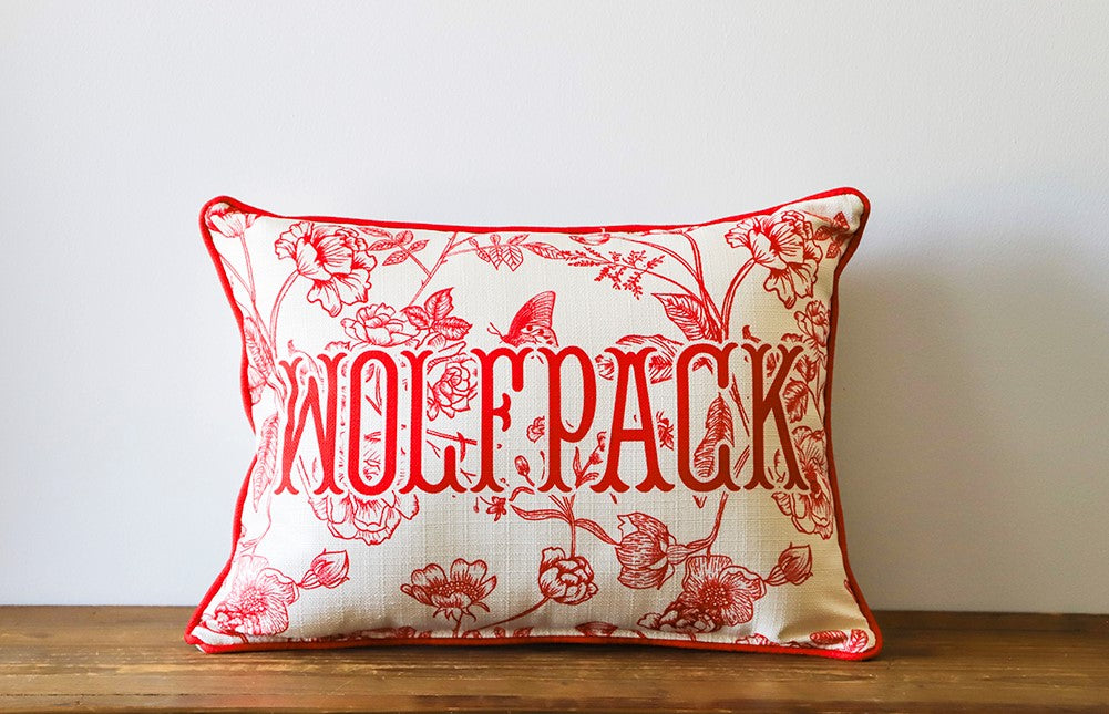 Wolfpack Toile Pillow