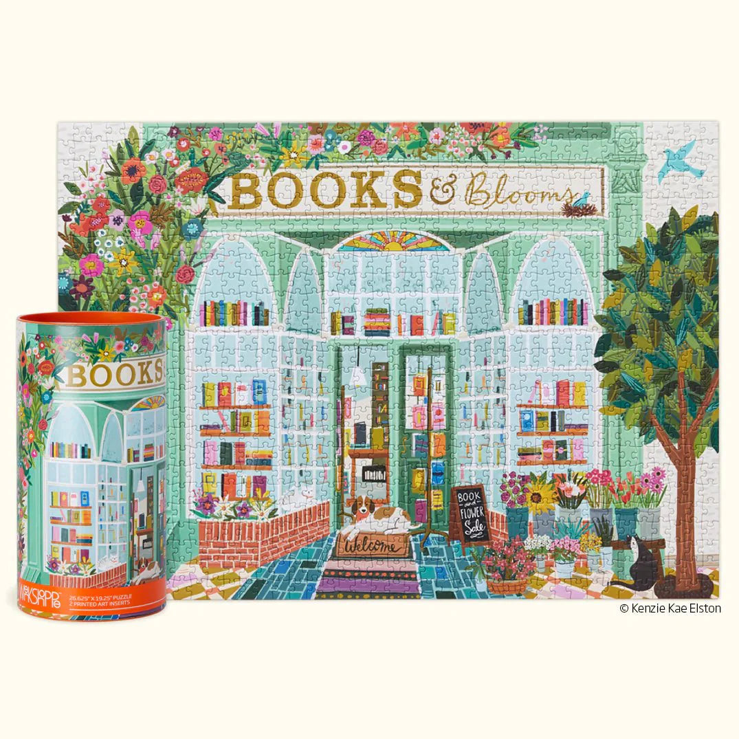 1000 Piece Puzzle | Books And Blooms - So & Sew Boutique