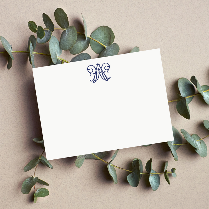 Two Letter Monogram Couture Stationery