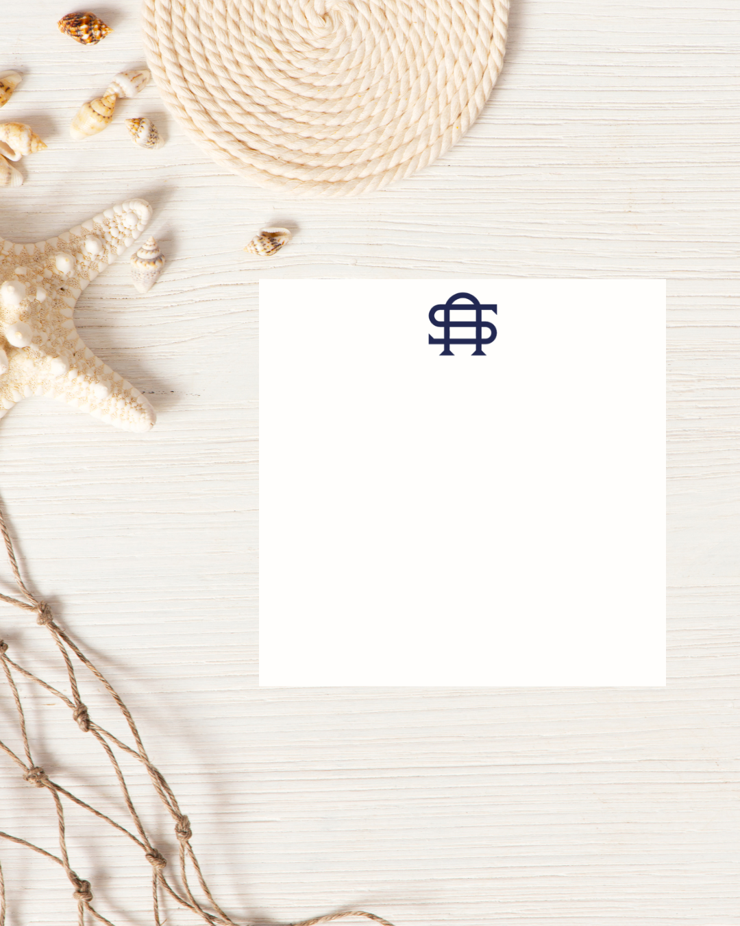 Two Letter Serif Monogram Personalized Notepad