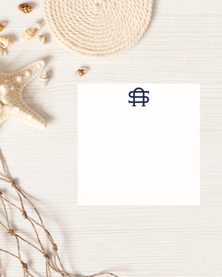 Two Letter Serif Monogram Personalized Notepad