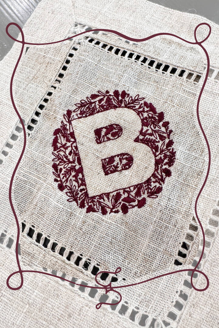 Single Floral Monogram