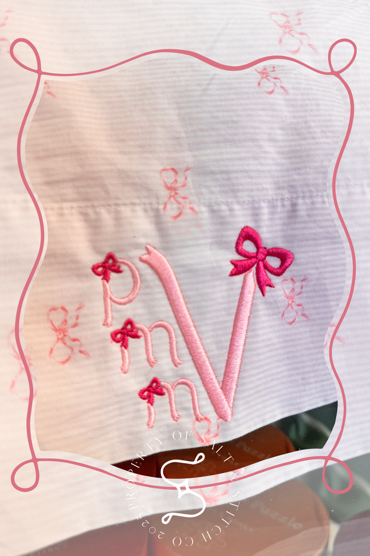 Bow Ribbon Monogram Font
