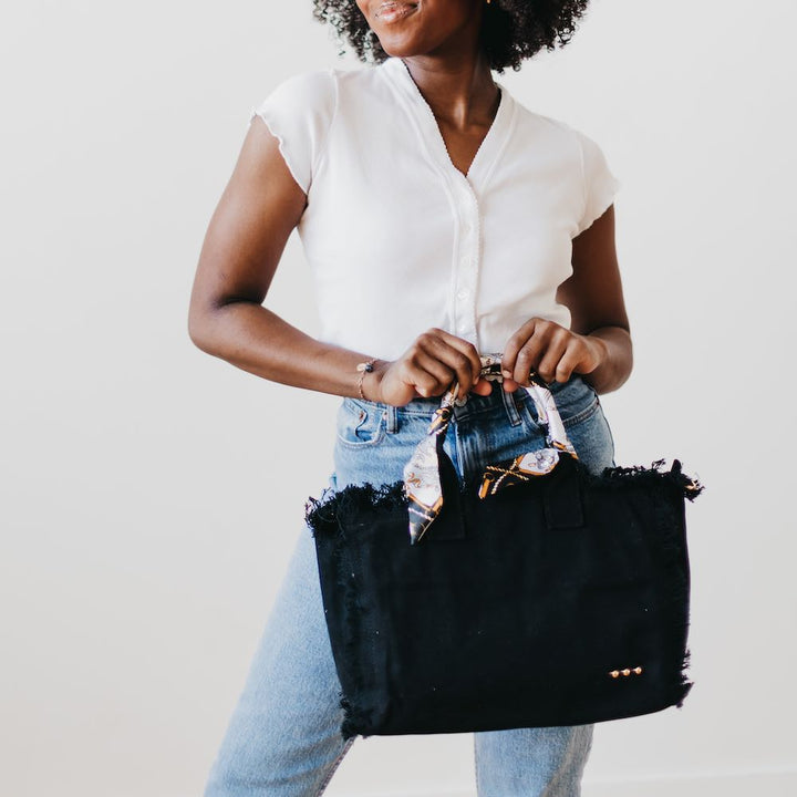 Canvas Fringe Tote Purse