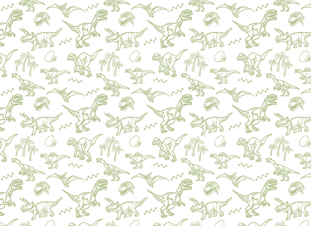 Dino Toile Personalized Pillow