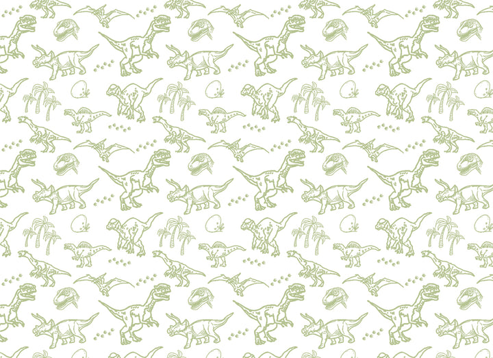 Dino Toile Personalized Pillow