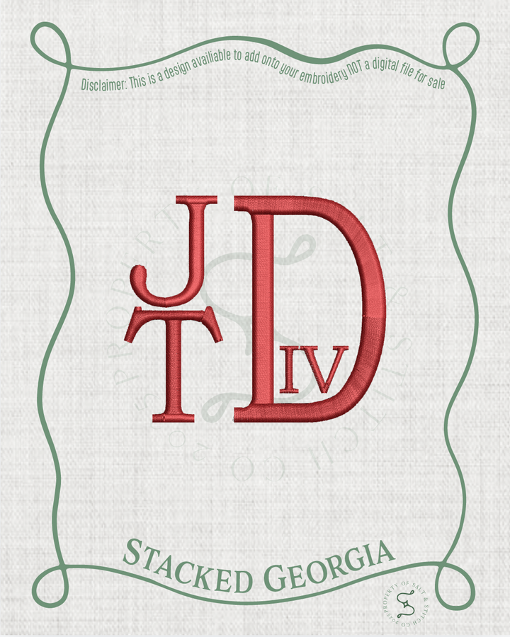 Stacked Georgia Monogram