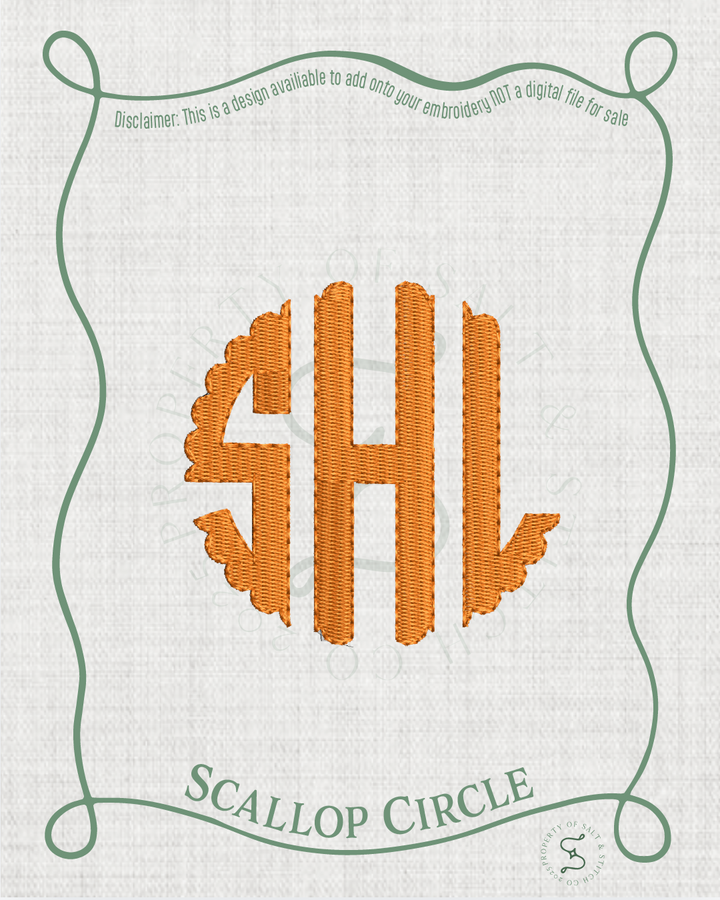 Scallop Circle Monogram