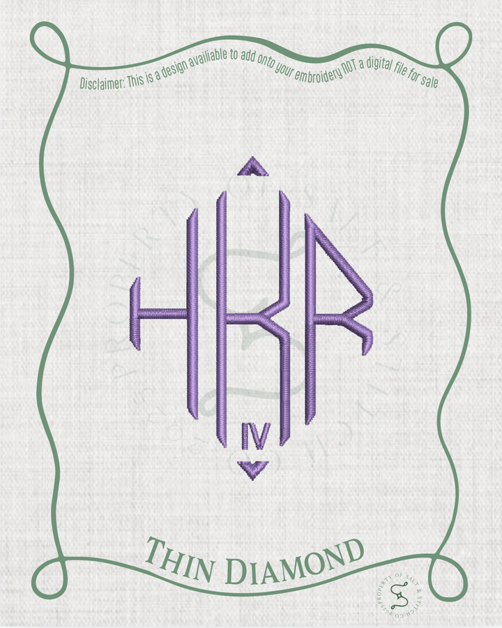 Thin Diamond Monogram