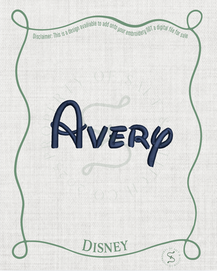 Disney Name Font
