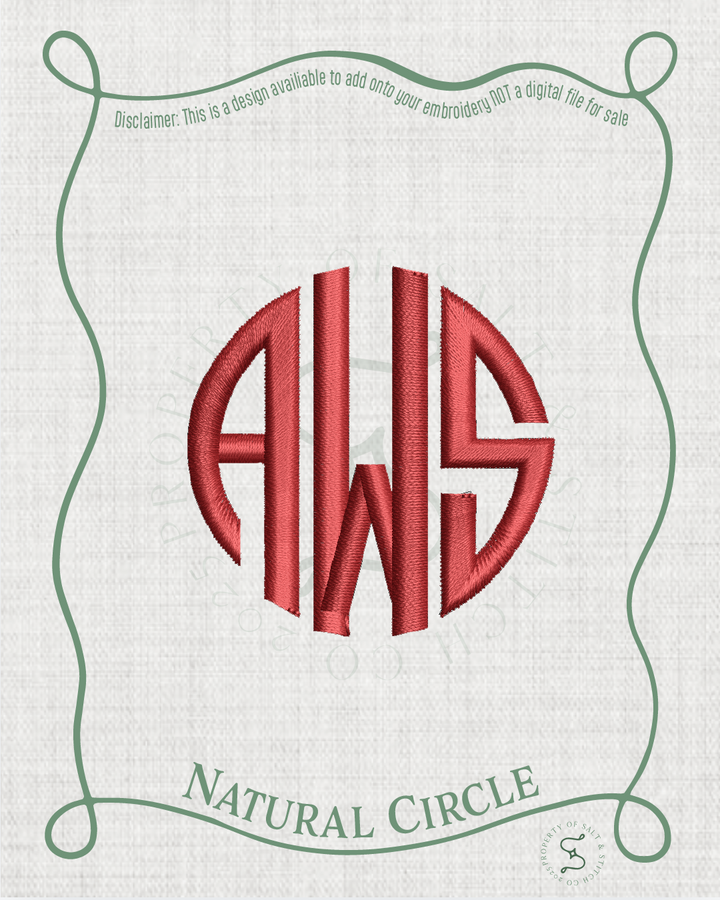 Natural Circle Monogram