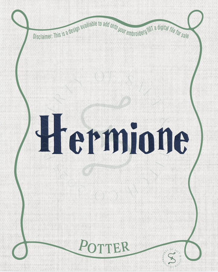Potter Name Font