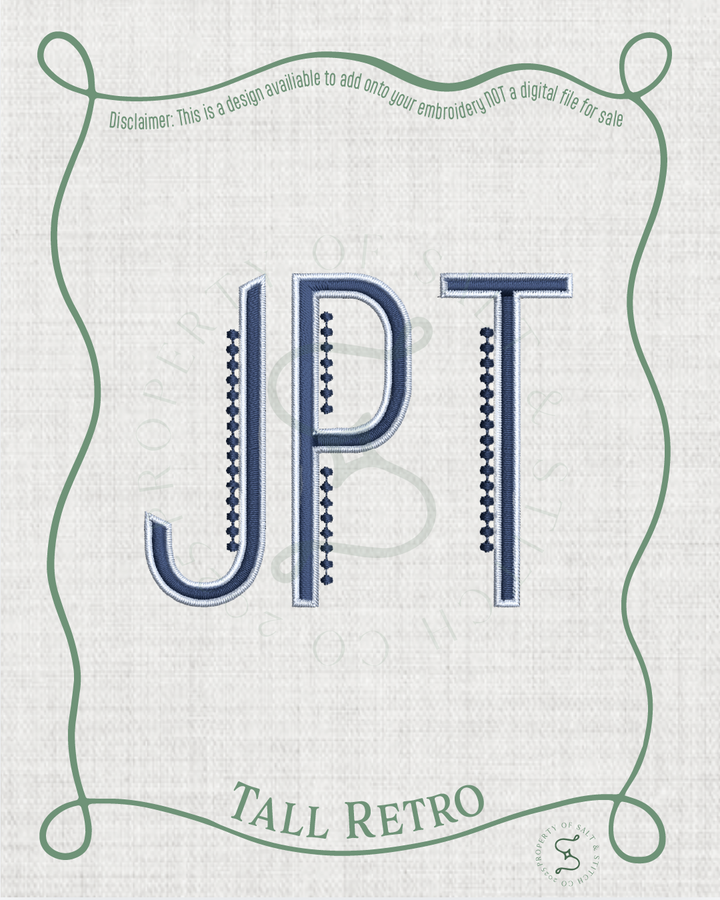Tall Retro Monogram