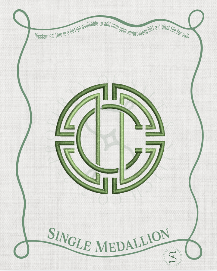 Single Medallion Monogram