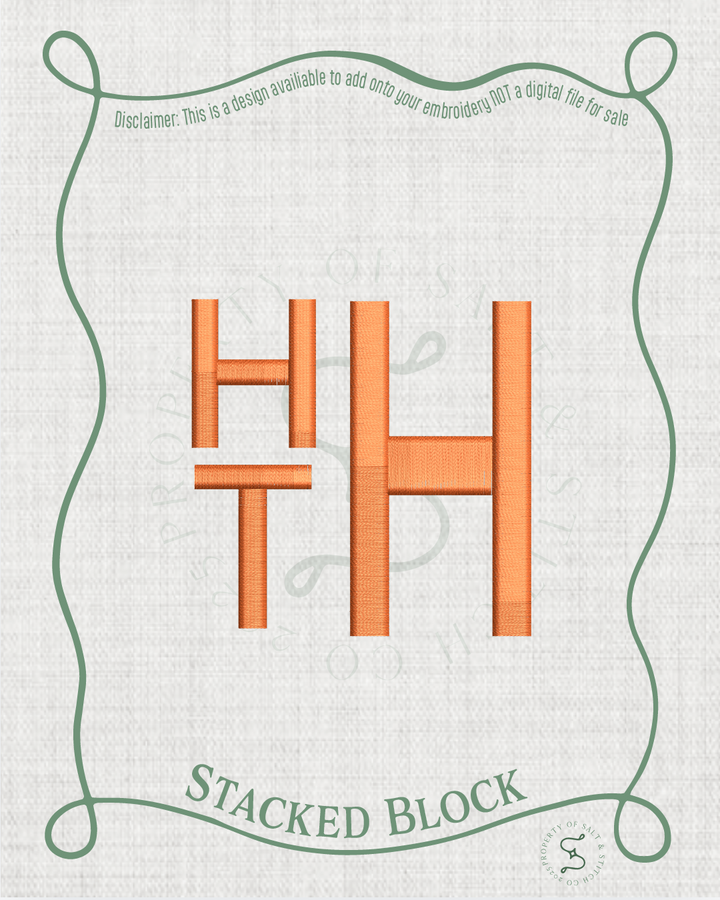 Stacked Block Monogram