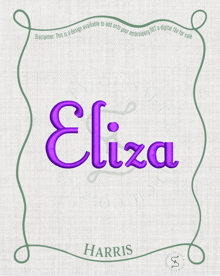 Harris Name Font