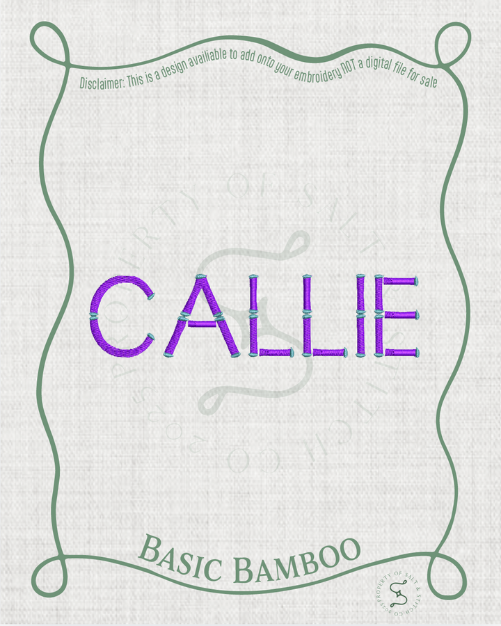 Bamboo Name Font