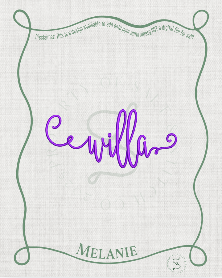 Melanie Name Font