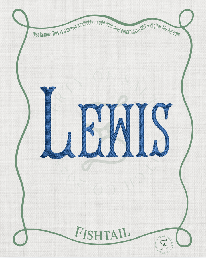 Fishtail Name Font