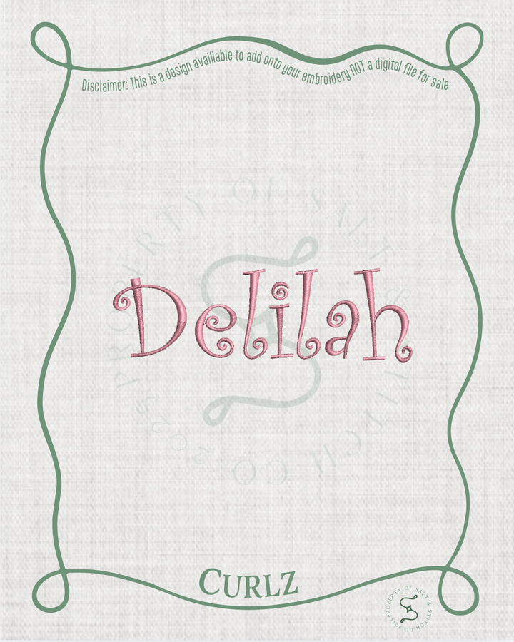 Curly Name Font