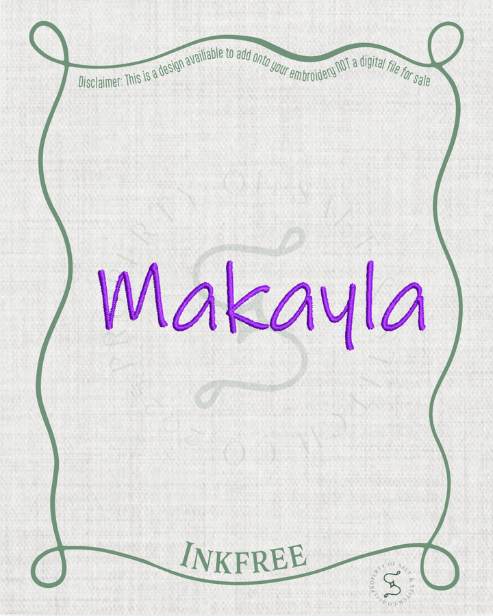 Inkfree Name Font