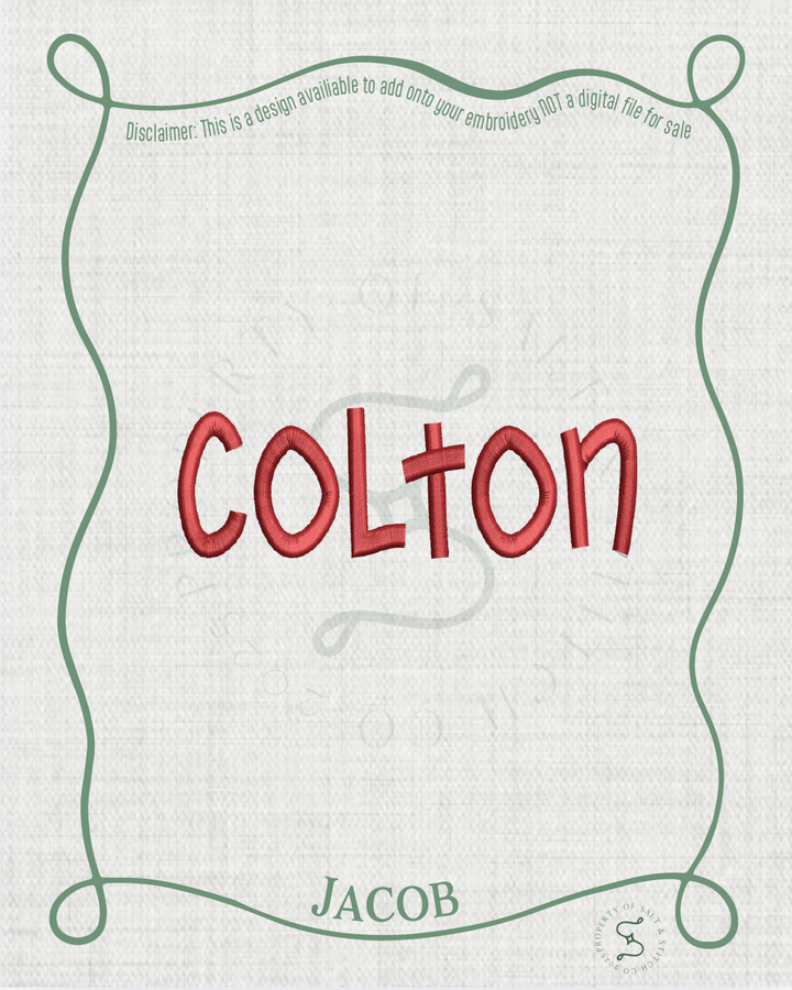 Jacob Name Font