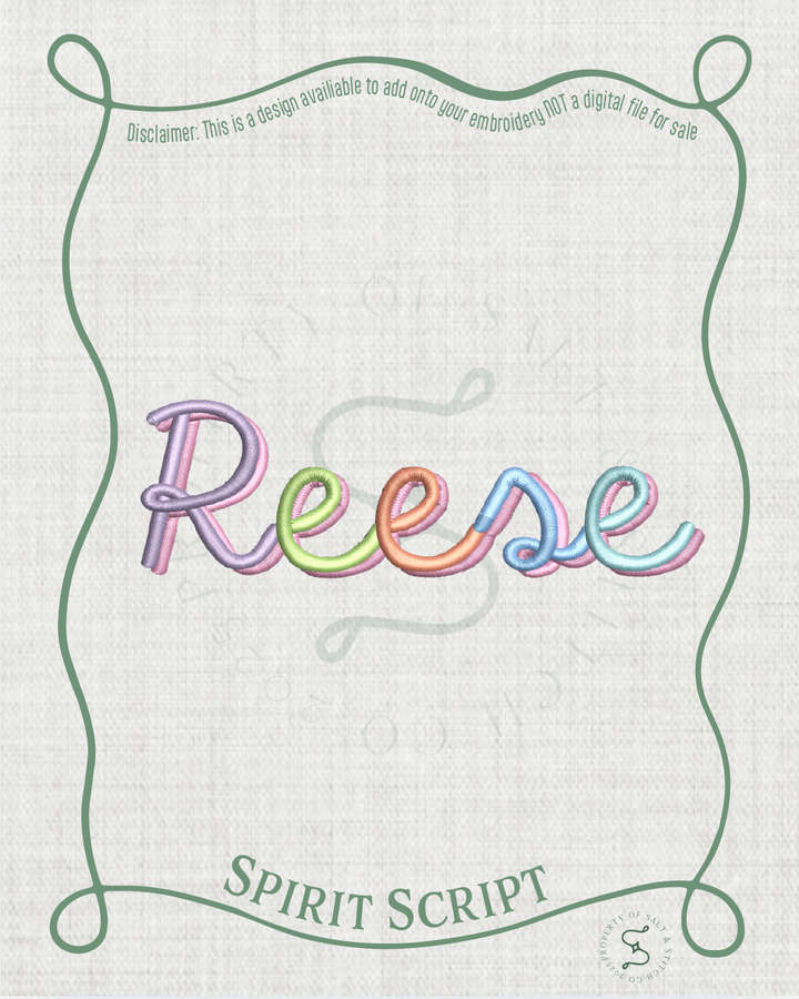 Spirit Script Name Font