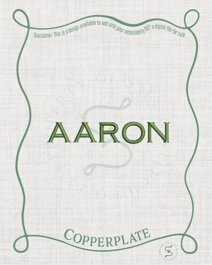 Copperplate Name Font