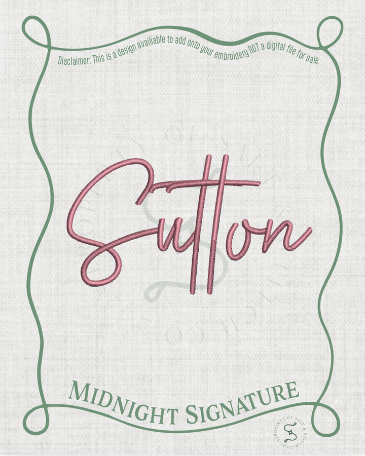 Midnight Name Font