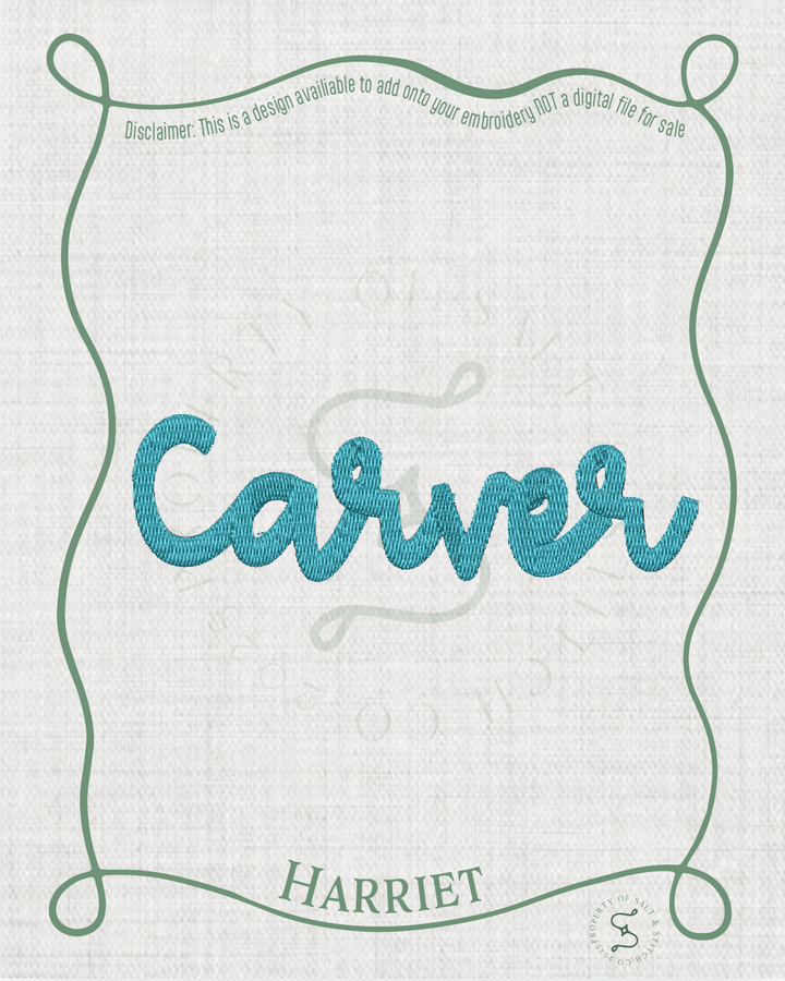 Harriet Name Font