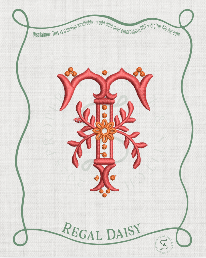 Regal Daisy Monogram