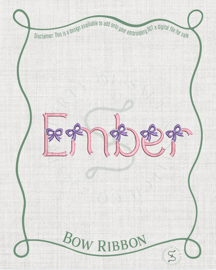 Bow Ribbon Name Font