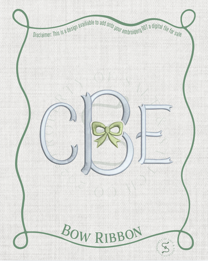 Bow Ribbon Monogram Font