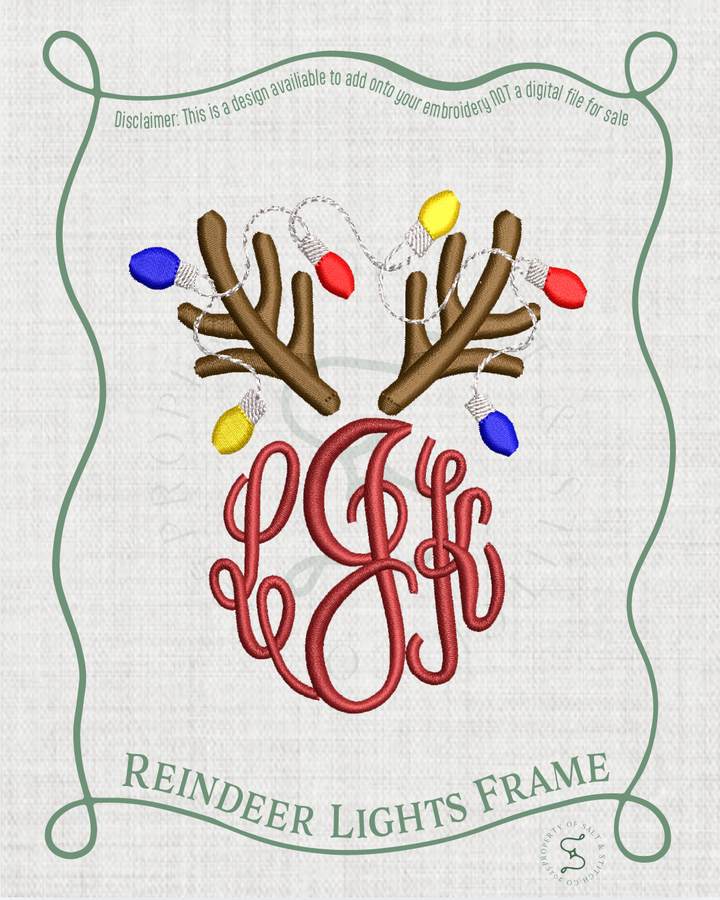 Reindeer Lights Frame