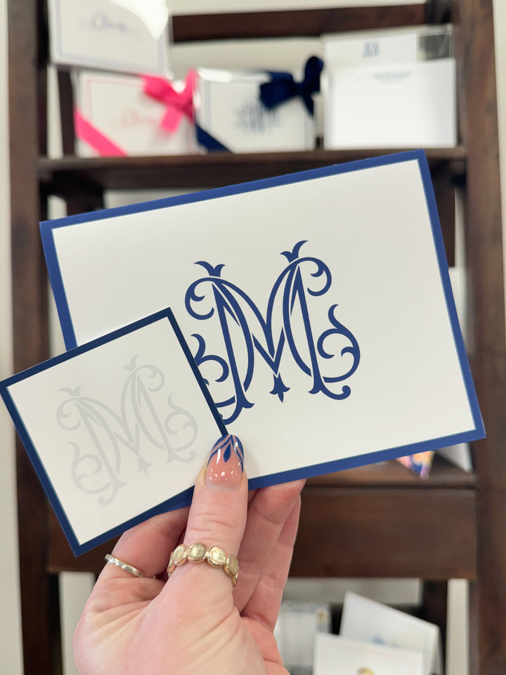 Two Letter Monogram Couture Stationery